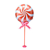 Maxbell Windmill Foil Balloon Kit Stick Stand Base Pole Wedding Party Decor Red