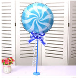 Maxbell Windmill Foil Balloon Kit Stick Stand Base Pole Wedding Party Decor Blue