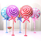 Maxbell Windmill Foil Balloon Kit Stick Stand Base Pole Wedding Party Decor Blue
