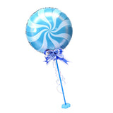 Maxbell Windmill Foil Balloon Kit Stick Stand Base Pole Wedding Party Decor Blue