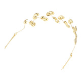 Maxbell Korean Waved Wedding Rhinestone Hairband Bridal Hair Accessories Gold