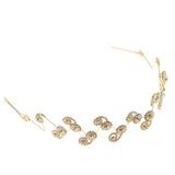 Maxbell Korean Waved Wedding Rhinestone Hairband Bridal Hair Accessories Gold