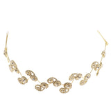 Maxbell Korean Waved Wedding Rhinestone Hairband Bridal Hair Accessories Gold