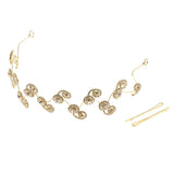 Maxbell Korean Waved Wedding Rhinestone Hairband Bridal Hair Accessories Gold