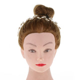 Maxbell Korean Waved Wedding Rhinestone Hairband Bridal Hair Accessories Gold