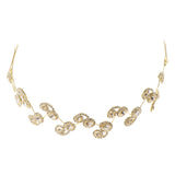 Maxbell Korean Waved Wedding Rhinestone Hairband Bridal Hair Accessories Gold