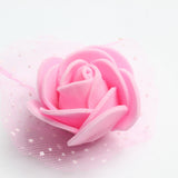 Maxbell 100pcs Artificial Foam Rose Head Flowers Wedding Home DIY Craft Decor Pink
