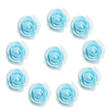 Maxbell 100pcs Artificial Foam Rose Head Flowers Wedding Home DIY Craft Decor Light Blue