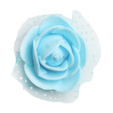 Maxbell 100pcs Artificial Foam Rose Head Flowers Wedding Home DIY Craft Decor Light Blue