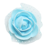 Maxbell 100pcs Artificial Foam Rose Head Flowers Wedding Home DIY Craft Decor Light Blue