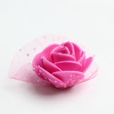 Maxbell 100pcs Artificial Foam Rose Head Flowers Wedding Home DIY Craft Decor Rose Red