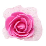 Maxbell 100pcs Artificial Foam Rose Head Flowers Wedding Home DIY Craft Decor Rose Red