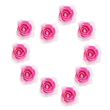 Maxbell 100pcs Artificial Foam Rose Head Flowers Wedding Home DIY Craft Decor Rose Red