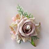 Maxbell Romantic Rose Flower Wrist Corsage Wedding Bride Bridesmaid Gift Light Pink