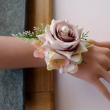 Maxbell Romantic Rose Flower Wrist Corsage Wedding Bride Bridesmaid Gift Light Pink