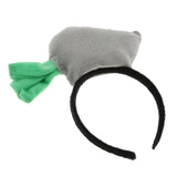 Maxbell Kids Girls Cute Plush Carrot Headband Party Game Props Fancy Dress Gray