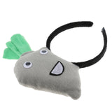 Maxbell Kids Girls Cute Plush Carrot Headband Party Game Props Fancy Dress Gray