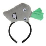 Maxbell Kids Girls Cute Plush Carrot Headband Party Game Props Fancy Dress Gray