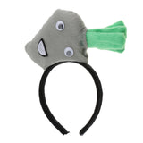 Maxbell Kids Girls Cute Plush Carrot Headband Party Game Props Fancy Dress Gray