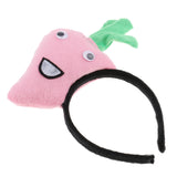 Maxbell Kids Girls Cute Plush Carrot Headband Party Game Props Fancy Dress Pink