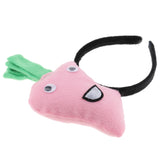 Maxbell Kids Girls Cute Plush Carrot Headband Party Game Props Fancy Dress Pink