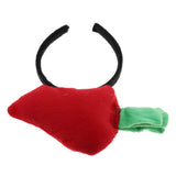 Maxbell Kids Girls Cute Plush Carrot Headband Party Game Props Fancy Dress Red