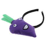 Maxbell Kids Girls Cute Plush Carrot Headband Party Game Props Fancy Dress Purple