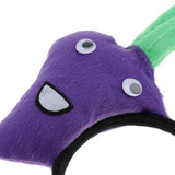 Maxbell Kids Girls Cute Plush Carrot Headband Party Game Props Fancy Dress Purple