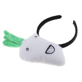 Maxbell Kids Girls Cute Plush Carrot Headband Party Game Props Fancy Dress White