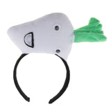 Maxbell Kids Girls Cute Plush Carrot Headband Party Game Props Fancy Dress White