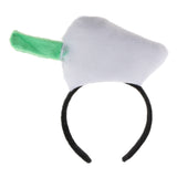 Maxbell Kids Girls Cute Plush Carrot Headband Party Game Props Fancy Dress White