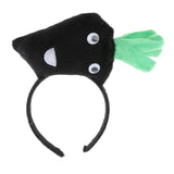 Maxbell Kids Girls Cute Plush Carrot Headband Party Game Props Fancy Dress Black