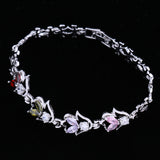 Maxbell Shiny Crystal Diamond Bracelet Woman Girls Charm Bangle Bracelet Jewelry #7