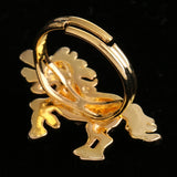 Maxbell Shiny Crystal Unicorn Ring Magical Horse Jewelry Birthday Party Gift Gold