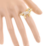 Maxbell Shiny Crystal Unicorn Ring Magical Horse Jewelry Birthday Party Gift Gold