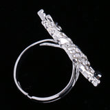 Maxbell Shiny Crystal Unicorn Ring Magical Horse Jewelry Birthday Party Gift Silver