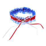 Maxbell Bridal Wedding Diamond Bow knot Lace Garter Wedding Dress Accessories  Red