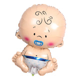 Maxbell Baby Pacifier Doll Foil Balloon Baby Shower Christening Party Decor Blue