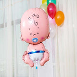 Maxbell Baby Pacifier Doll Foil Balloon Baby Shower Christening Party Decor Blue