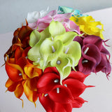 Maxbell 10 Stems Blossom Calla Lilies Flowers Bouquet Wedding Home Decor Red