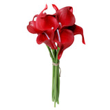 Maxbell 10 Stems Blossom Calla Lilies Flowers Bouquet Wedding Home Decor Red