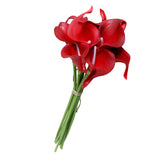 Maxbell 10 Stems Blossom Calla Lilies Flowers Bouquet Wedding Home Decor Red
