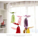 Maxbell 18" Transparent Bobo Balloon Roseleaf Tassel Balloon Accessories Purple