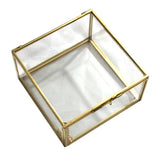 Maxbell Geometric Glass Jewelry Box Table Succulent Plants Container 13 x 13 x 8cm