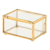 Maxbell Geometric Glass Jewelry Box Table Succulent Plants Container 13 x 13 x 8cm