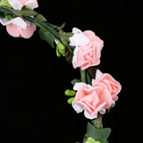 Maxbell Bridal Wedding Floral Flower Garland Forehead Wreath Hair Accessories Pink