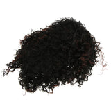 Maxbell Women Long Wild-curl Up Wig Afro African America Wig Fancy Dress Props Black