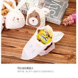 Maxbell Cute Rabbit Ear Cookie Candy Bags Self Adhesive Baking Packing Bags 17x10cm