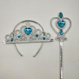 Maxbell Princess Belle Dress Costume Accessory Glove Wand Tiara Jewerly Set Blue