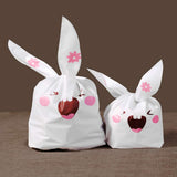 Maxbell Cute Rabbit Ear Cookie Candy Bags Self Adhesive Baking Packing Bags 16x28cm